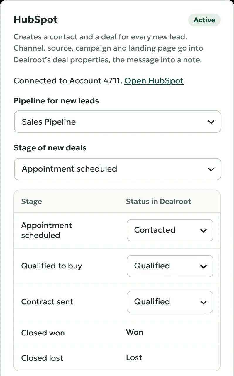 HubSpot and Pipedrive, in both directions